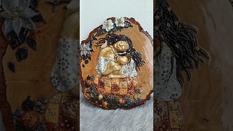 Mother and Child, Clay & UV Resin Mixed Media Relief Sculpture https://youtu.be/WCaQP9iapvs