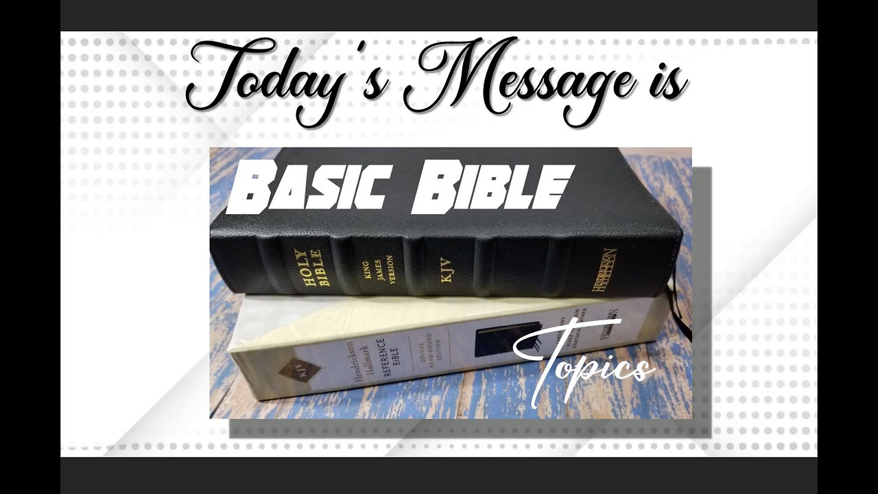 "Basic Bible Topics" Wednesday Evening Job: 19