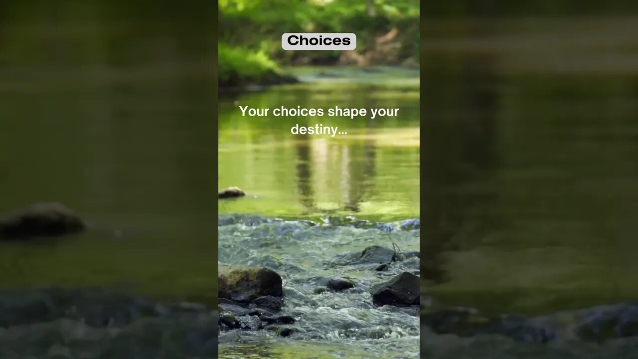 Your choices shape your destiny #shorts #facts #choices