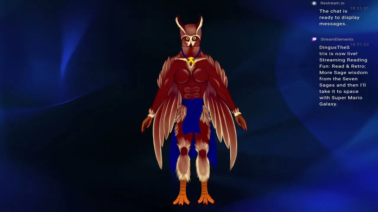 The owl reads more about ancient sages and then explores GALAXIES!