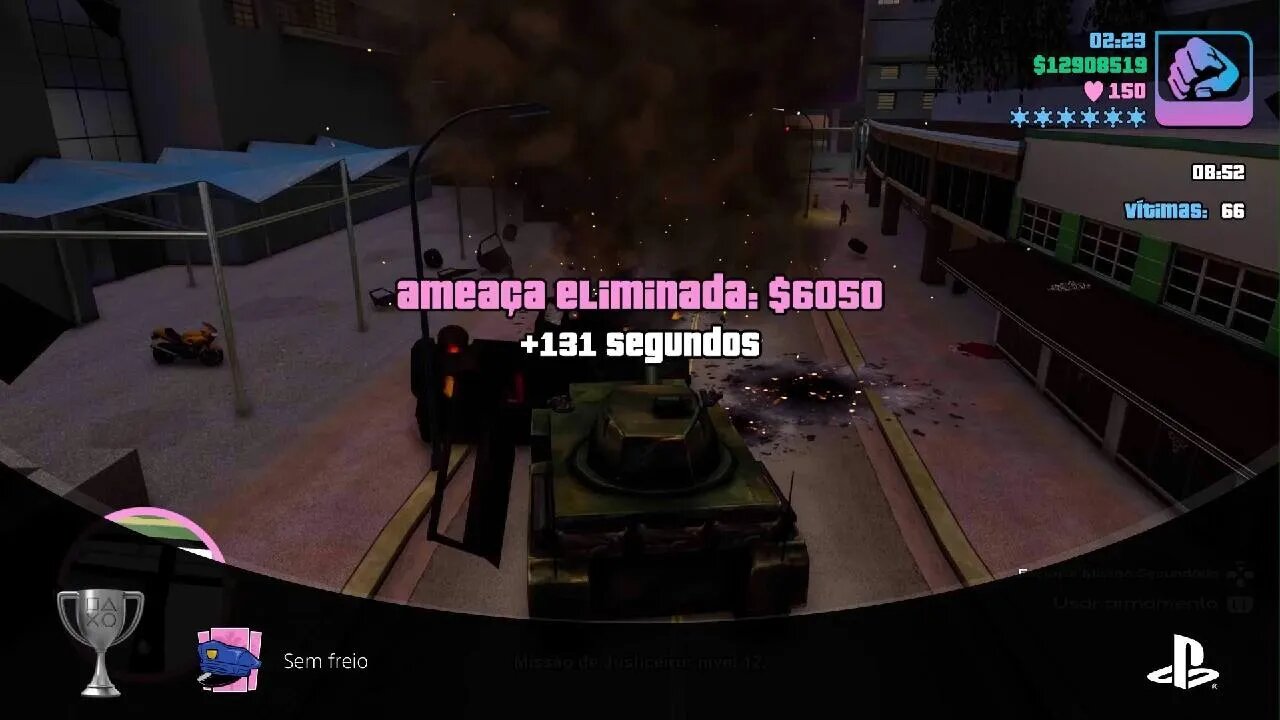 Sem freio - Complete o nível 12 da missão de Justiceiro - GTA VICE CITY