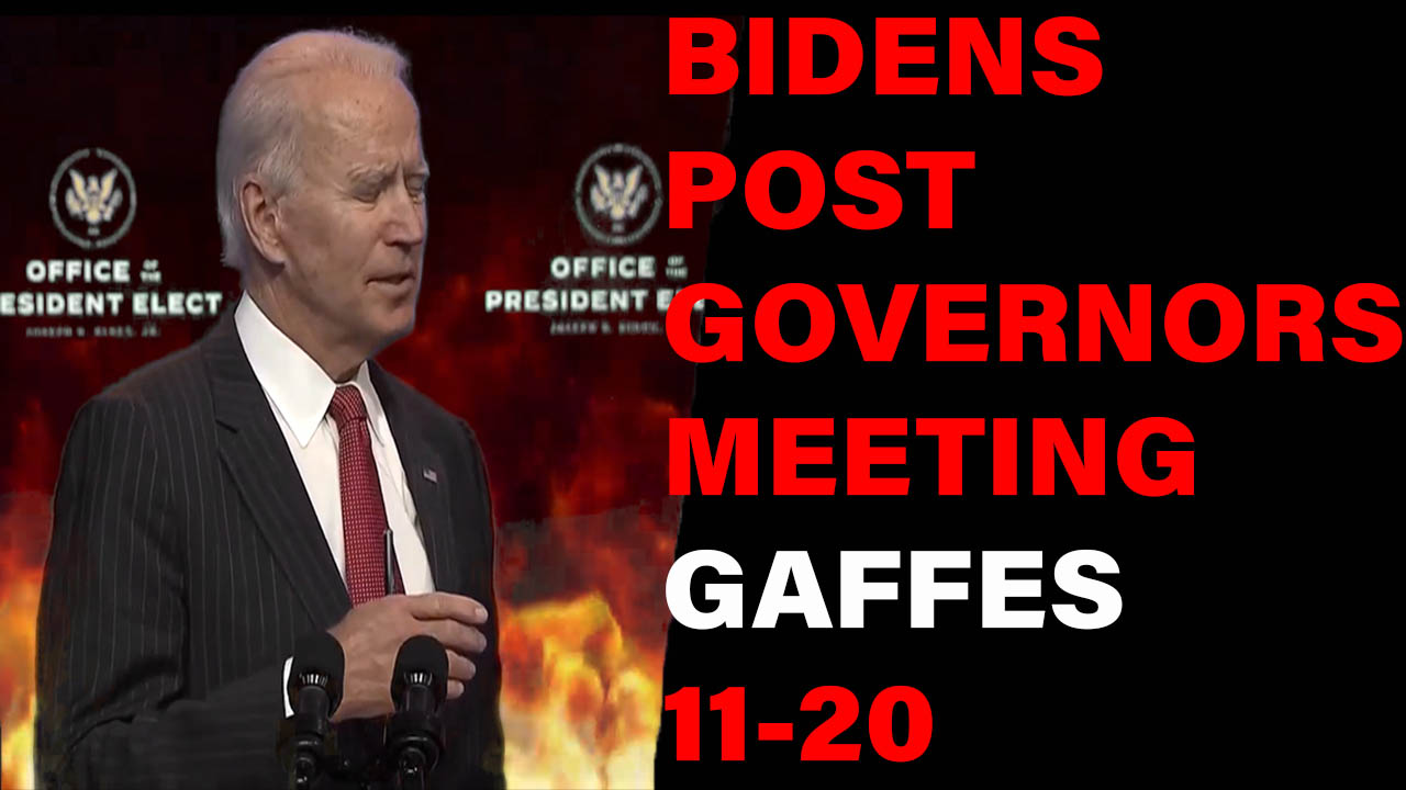 Joe Biden Gives Gaffe Filled Remarks After Governors Meeting.