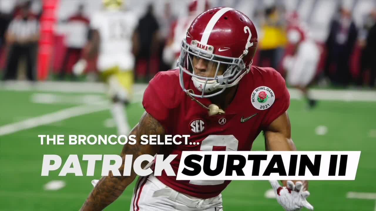 Denver Broncos take Alabama cornerback Patrick Surtain II with first-round draft pick