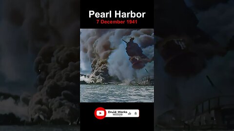 Destruction of Pearl Harbor, 7 December 1941 | 60fps, Colorized, Sound Design, AI Enhanced