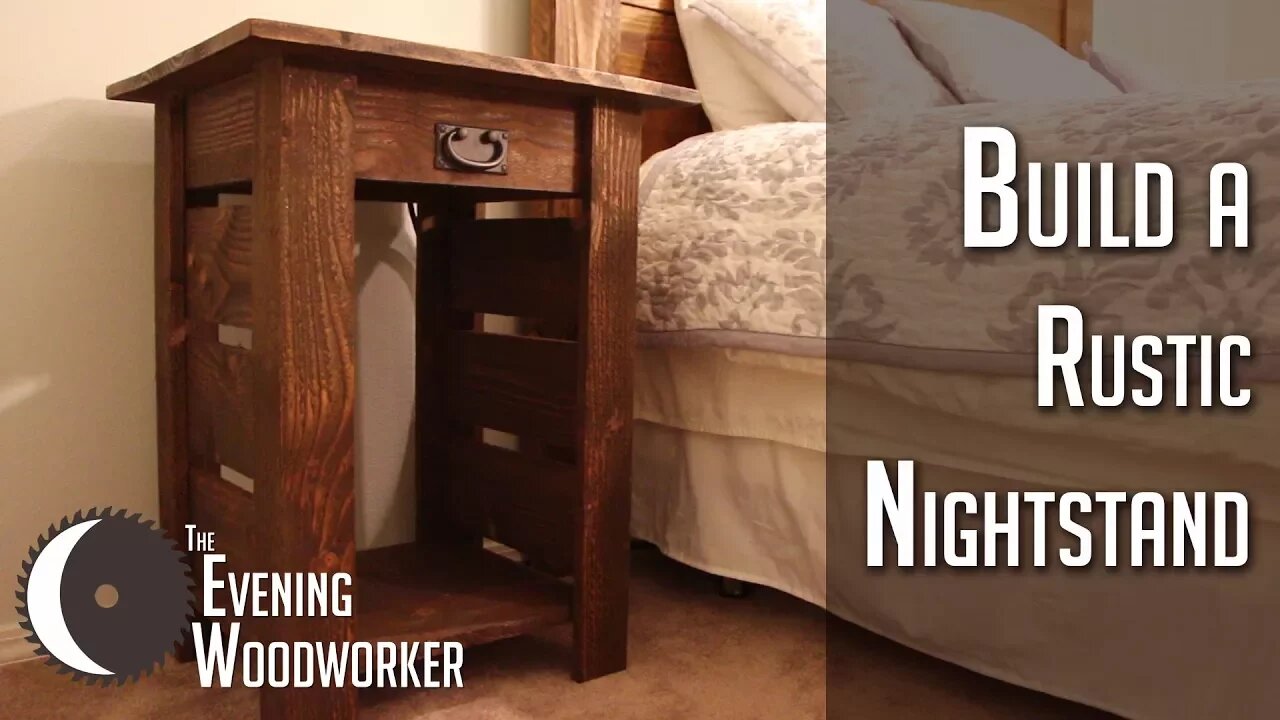 How to Build Rustic DIY Nightstands with Built-in Power Outlet | Evening Woodworker