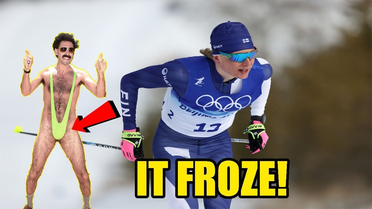 Finnish skier Remi Linholm suffers "FROZEN PE*IS" at Winter Olympics in BRUTAL temps during race!