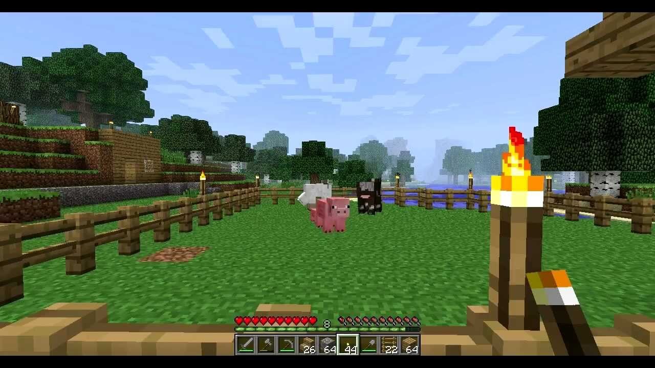 Let's Play Minecraft part 2 - Darkened woods (survival series)