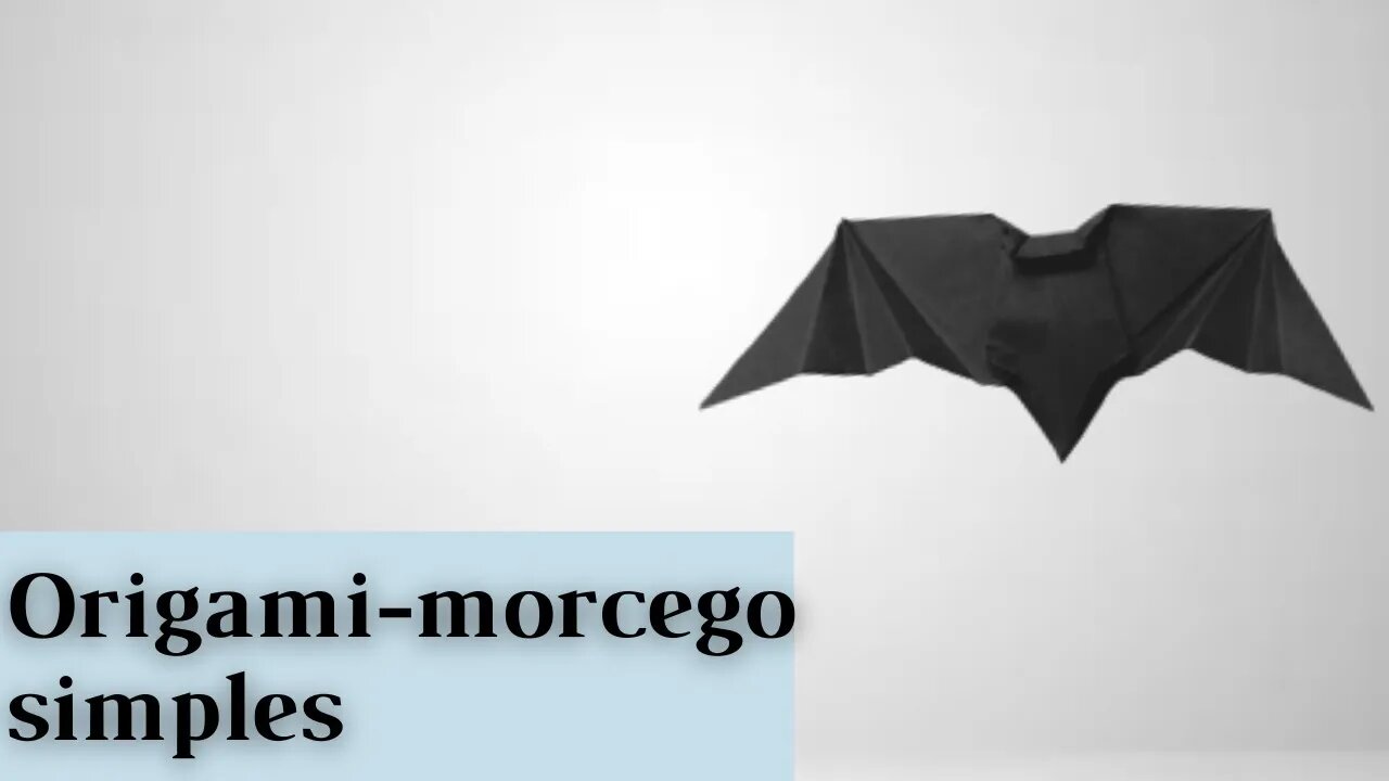 Como fazer uma morcego de papel decorativo halloween( easy origami)