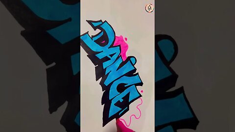 DANCE’ graffiti drawing video🔥please subscribe to my channel full video link in comment box check