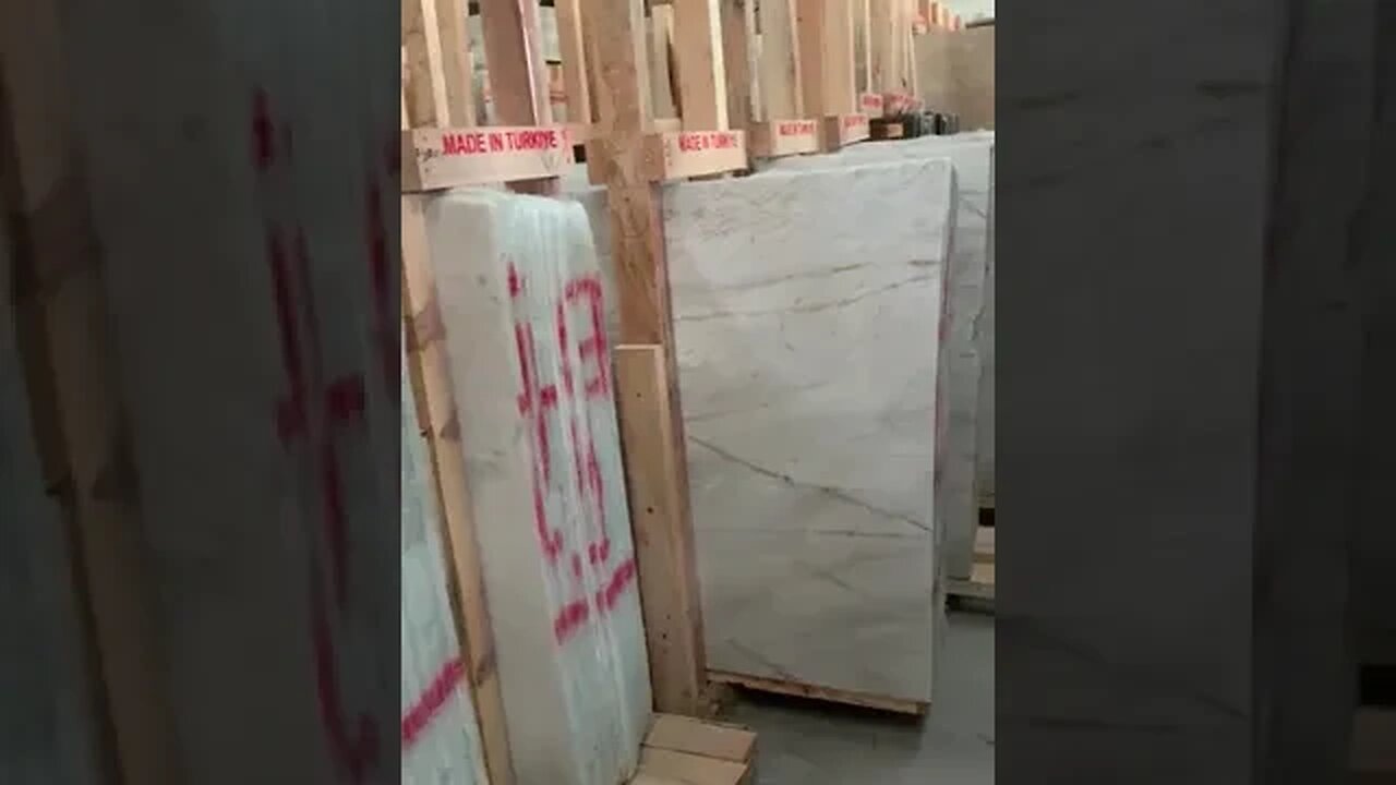 Dolomite Block , container polished slab. #marble #white #slab #shortvideo #shorts