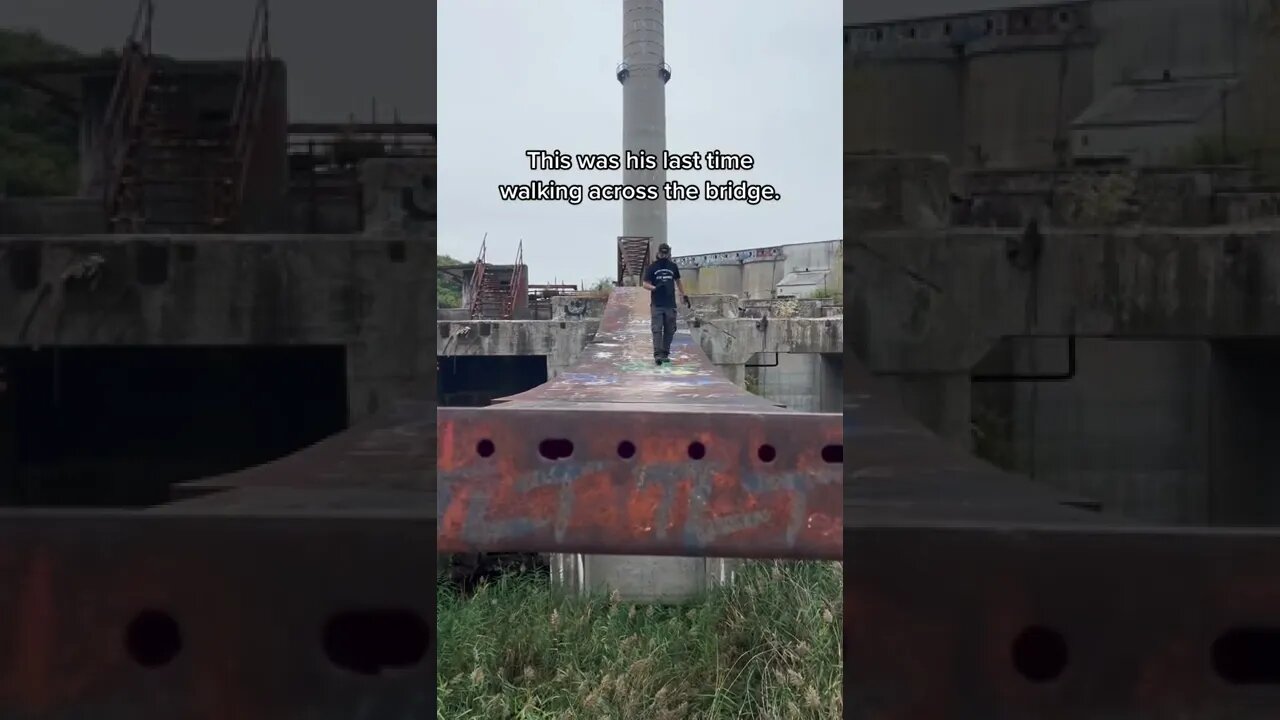 He was the only one brave enough to cross the bridge!