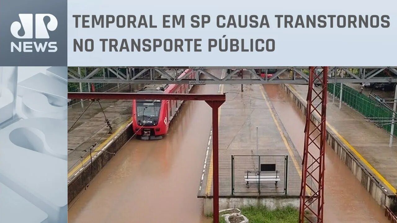 Alagamento interdita trecho da Linha 10-Turquesa da CPTM entre São Caetano e Santo André