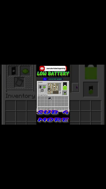Low Cell Battery Banner | Minecraft