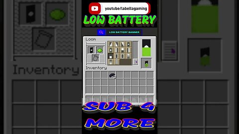 Low Cell Battery Banner | Minecraft