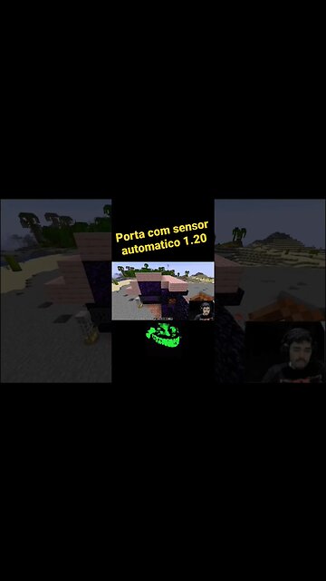 Minecraft 1.20 nova porta abre com sensor #minecraft #redstone #minecraftshorts