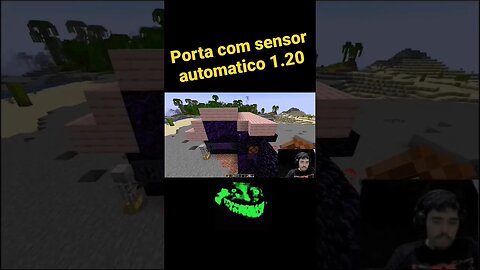 Minecraft 1.20 nova porta abre com sensor #minecraft #redstone #minecraftshorts