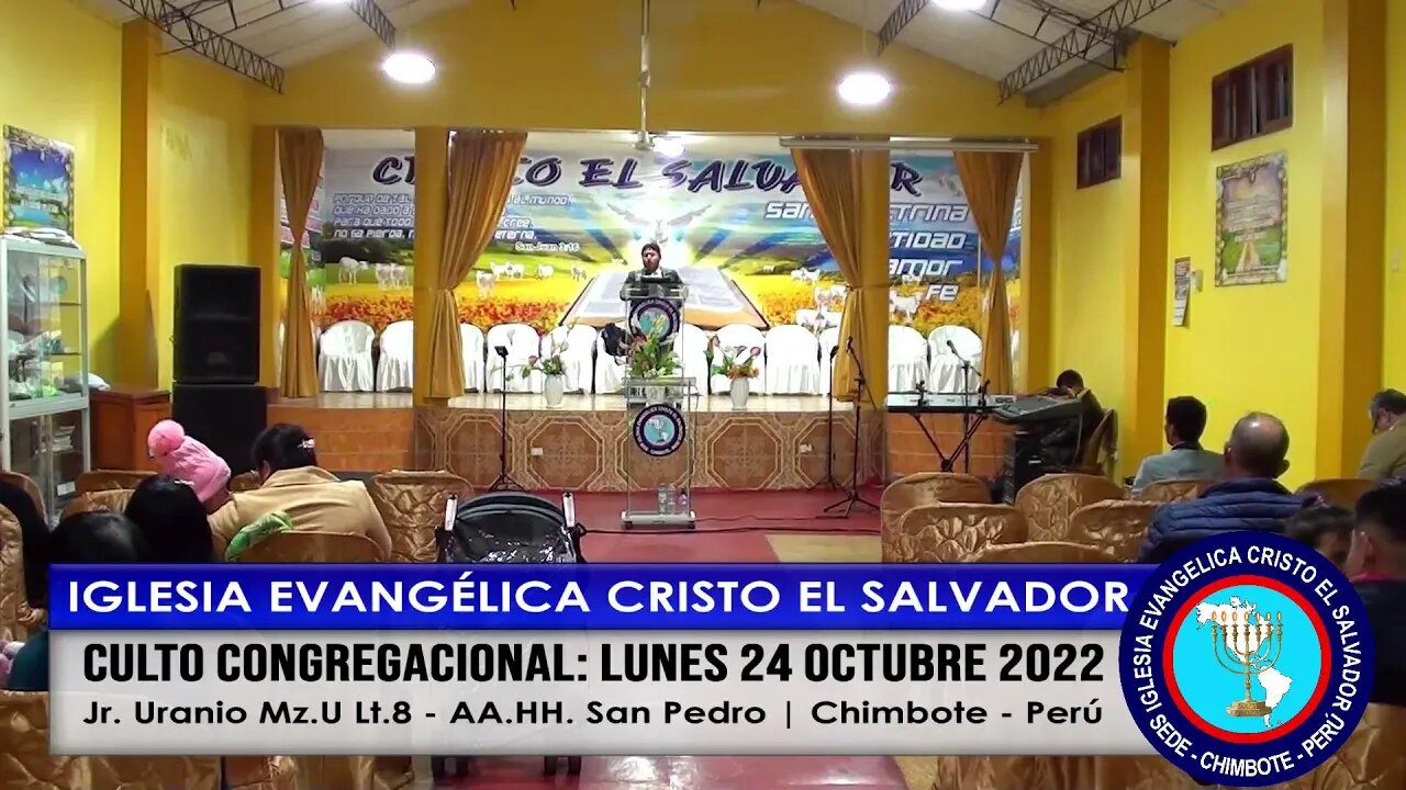 CULTO CONGREGACIONAL: LUNES 24 OCTUBRE 2022