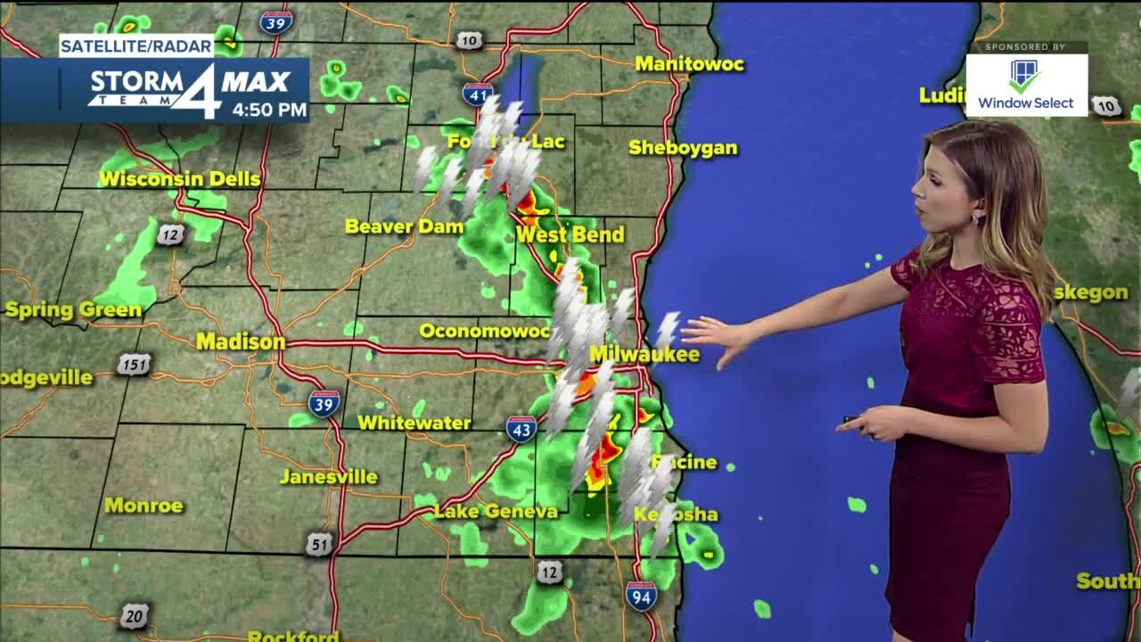 Scattered showers move through Wednesday evening