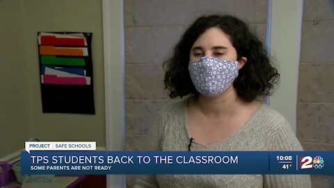 Mother keeps daughters learning from home