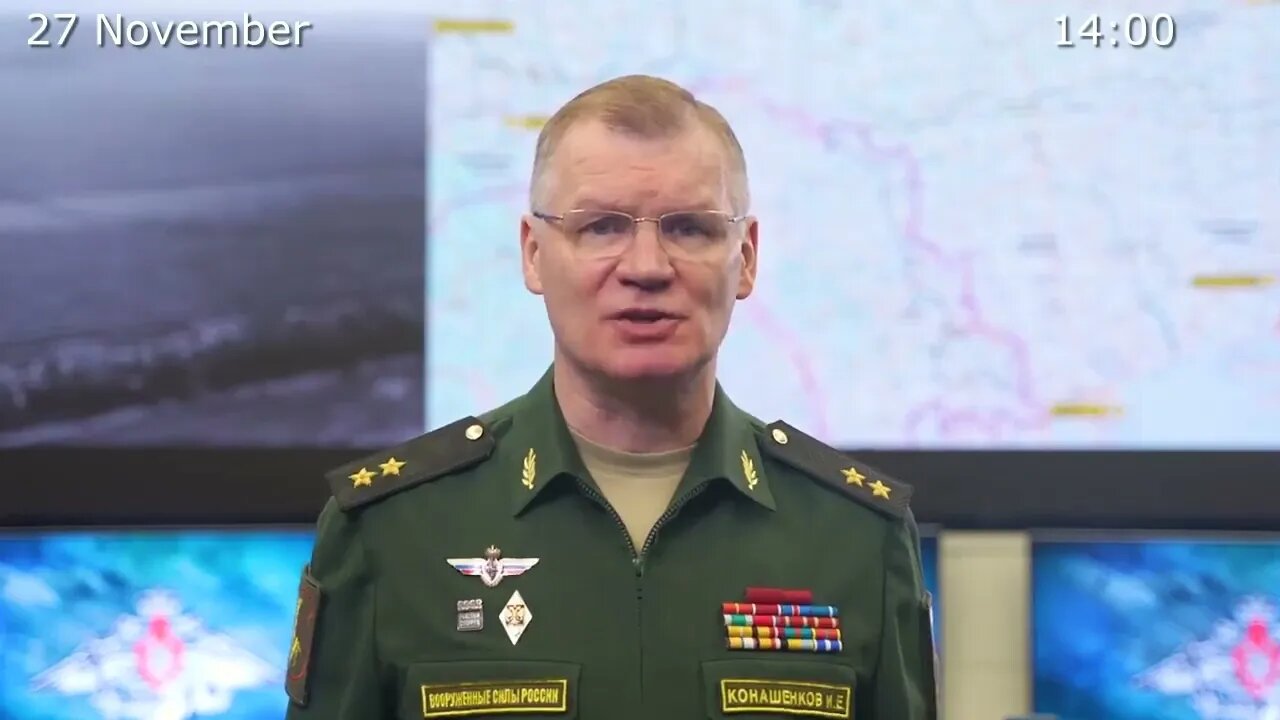 Russia MoD: report on the progress of the special military operation in Ukraine (27 November 2022)