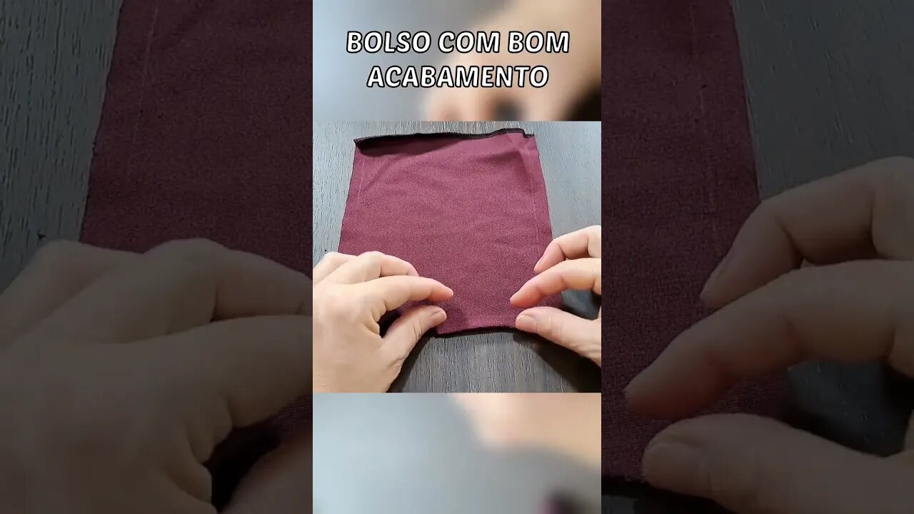 Faça o bolso ter excelente acabamento. Se isso te ajudou, deixe o like!