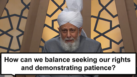 How can we balance seeking our rights and demonstrating patience?