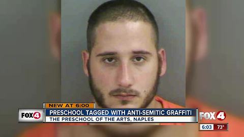 Anti-Semitic graffiti left at Jewish school; Naples man charged