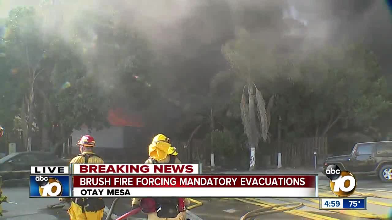 Propane tanks explode as Caliente Fire scorches Otay Mesa pallet yard