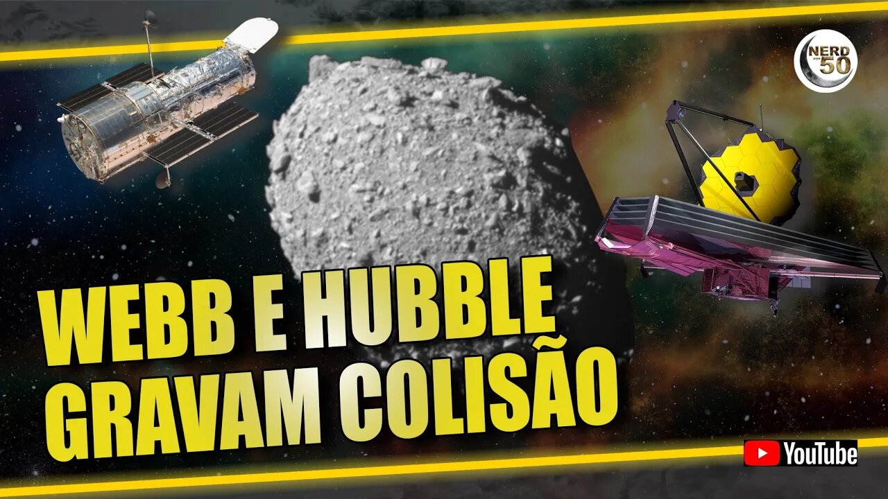 JAMES WEBB E HUBBLE TRABALHAM EM CONJUNTO E FILMAM O IMPACTO DA SONDA DART NO ASTERÓIDE