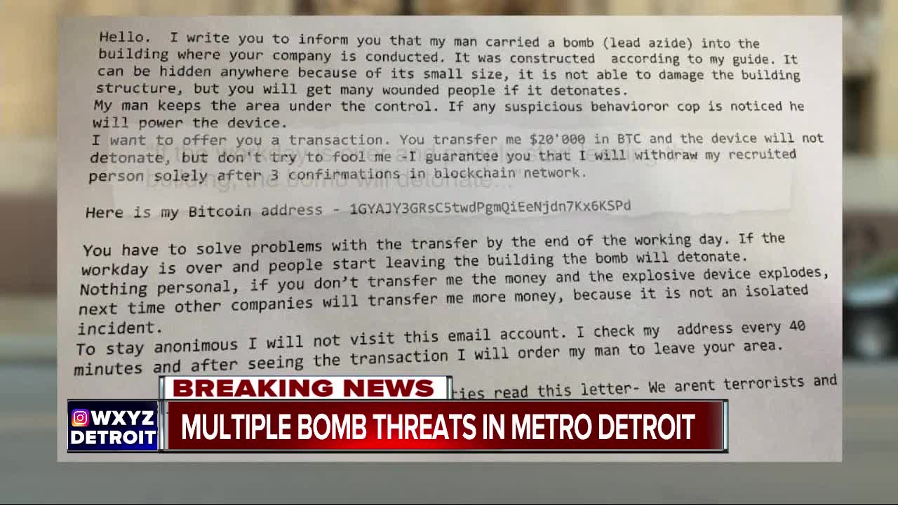 FBI investigating bomb threats in metro Detroit; others reported across the country