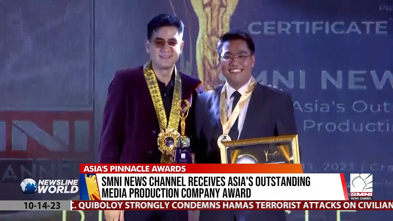 SMNI News Channel receives Asia's Outstanding Media Production Company award