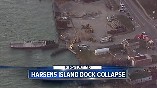 Dock collapse shuts down Harsens Island Ferry to vehicle traffic