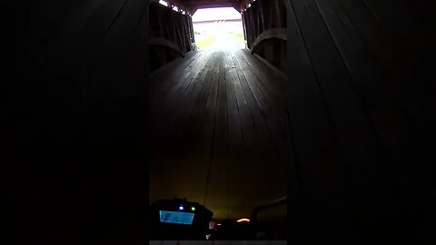 Shenck's Mill Covered bridge in Lancaster county on Honda Grom motorcycle