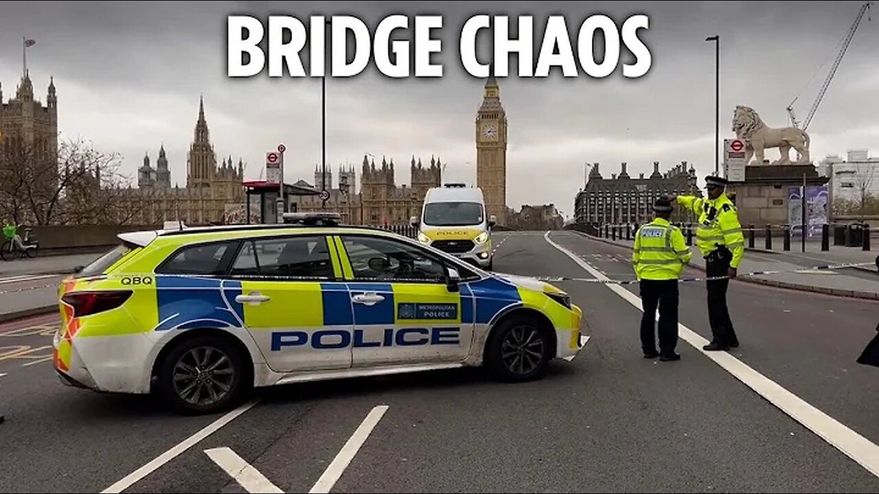 Violence erupts on Westminster Bridge as man fights for life and 4 arrested as cops swarm area