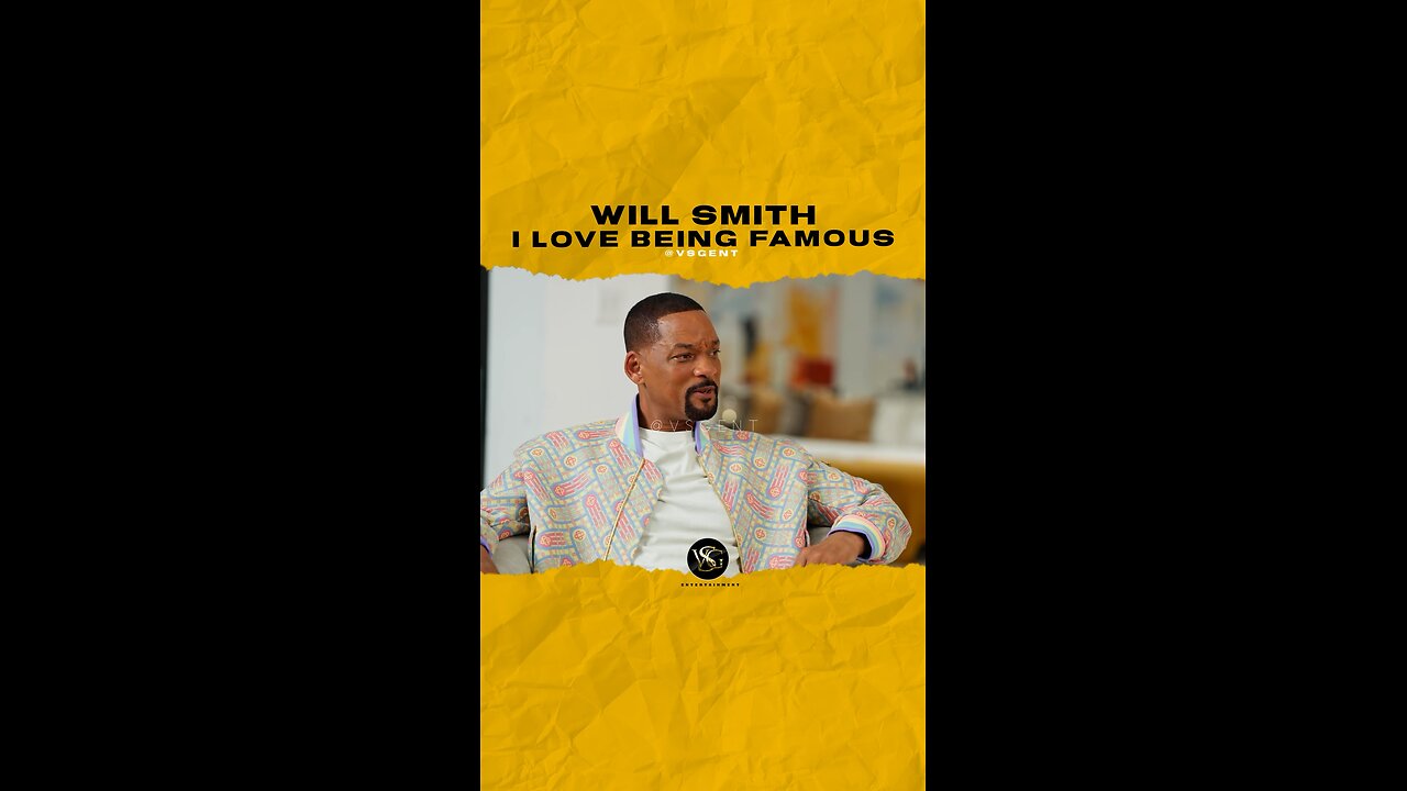 @willsmith I love being famous