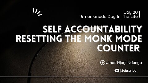 Man's Missed A Key Element | Self Accountability | Day 0 Reset 1 | #monkmode Day In The Life