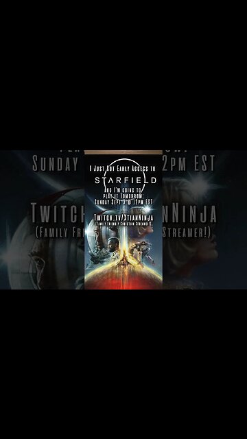 Special Starfield Early-Access Stream TOMORROW!