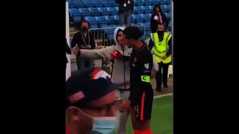 Virgil Van Dijk Shoves Away Fan Who Interrupted Live TV Interview To Ask For Selfie