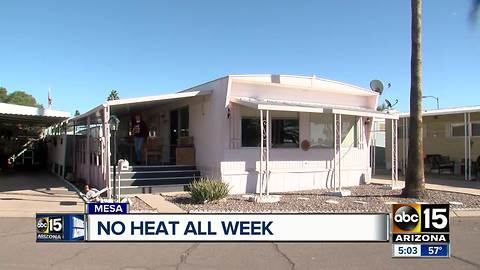 Seniors continuing to live without heat in Mesa