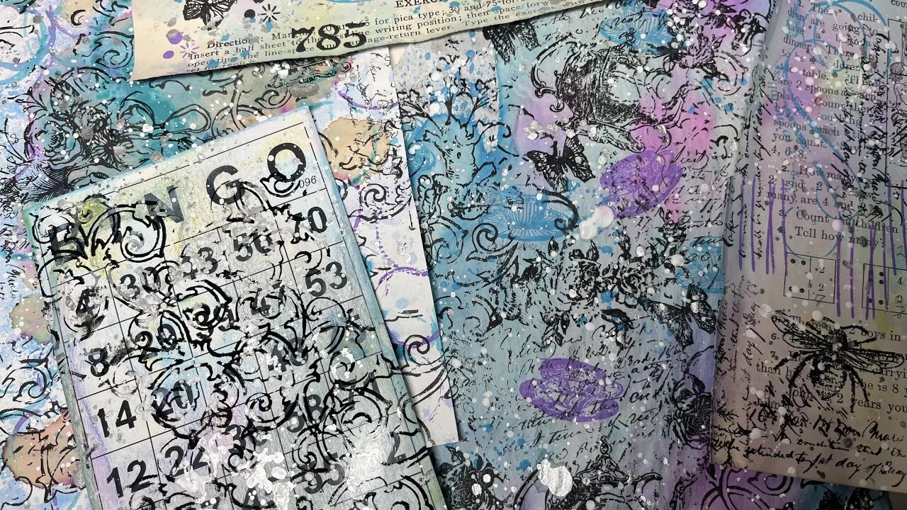 Entirely Bonkers #collaboration1 with @carollaws838 Part #2 Artistic Splattered Paper