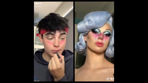 Best makeup change over Tiktok