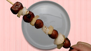 Hawaiian Hot Dog Kebab