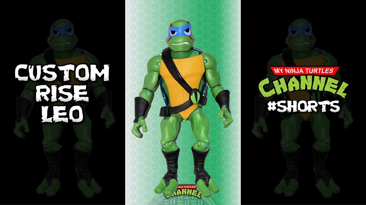 Custom Rise of the TMNT Movie Leonardo Action Figure w Black Bandanas