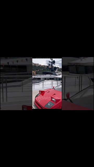 🔥Ferrari F40 on a yacht during Formula 1 in Monaco why not 👌