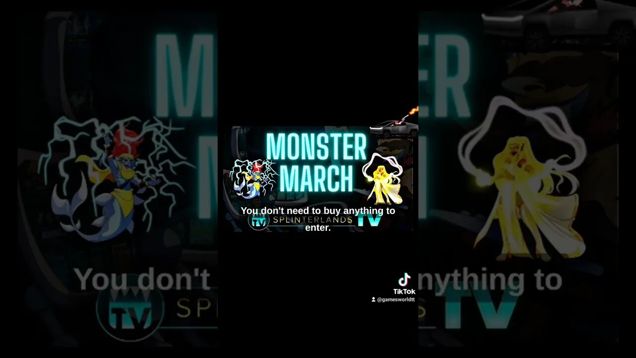 Monster March Splinterlands TV 📺 Promotion On Twitch Tune In To Win GREAT NFT'S. #Shorts