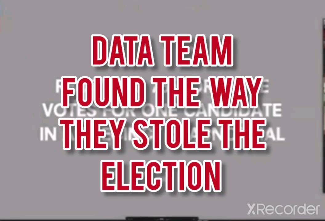 DATA TEAM SHOWS HOW ELECTION WAS STOLEN