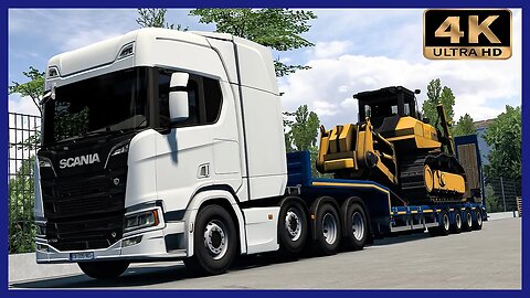 Scania R730 V8 transporting Dozer Crawl Z35K | Euro Truck Simulator 2 “4K” Gameplay