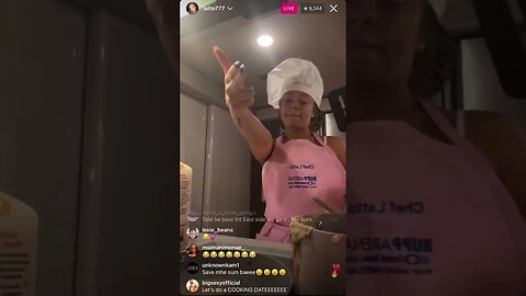 Latto Instagram Live Chef Latto In This Bih Cooking Shiii Up (25/04/23) PT.2