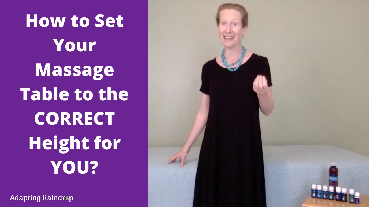 How to Set your Massage Table to Fit YOUR Height.