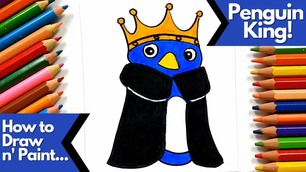 How to draw and paint Super Mario's Penguin King